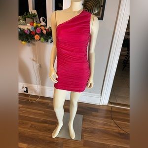 Barbie one shoulder ruched Zara Dress